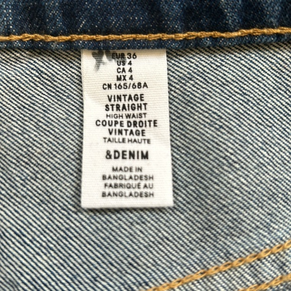 NWT H&M | Vintage Straight High Waist Jeans - Picture 8 of 10